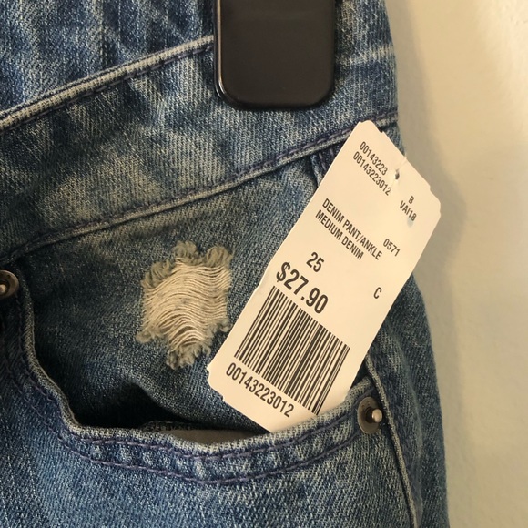 Life in Progress destroyed distressed Ankle Jeans pants size 25 - Picture 4 of 13